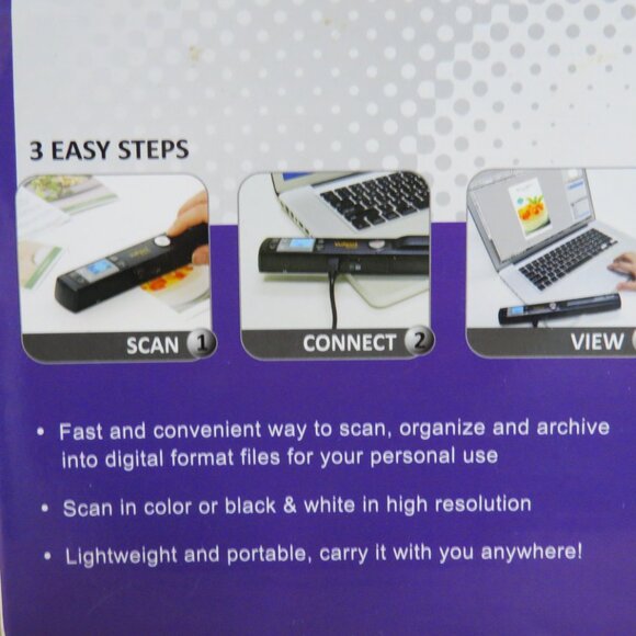 Magic Wand Portable Scanner Scan Connect View ST440PU Purple NEW IOB - Picture 3 of 8